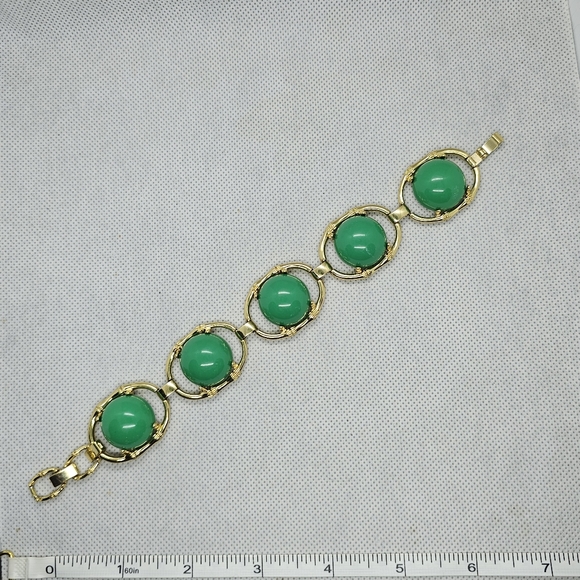 Stella & Dot Green Cabchon Chunky Bracelet - Picture 3 of 9